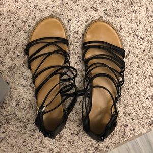 Black strappy sandals